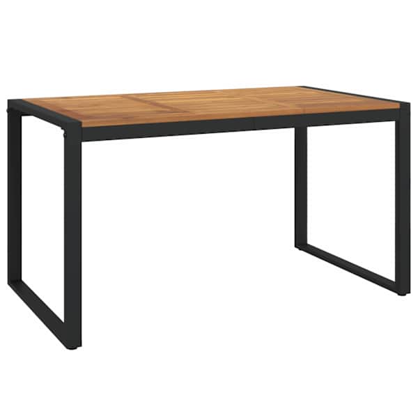 vidaXL aialaud U-kujuliste jalgadega, 140 x 80 x 75 cm, akaatsiapuit