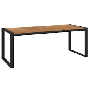 vidaXL aialaud U-kujuliste jalgadega, 200 x 90 x 75 cm, akaatsiapuit