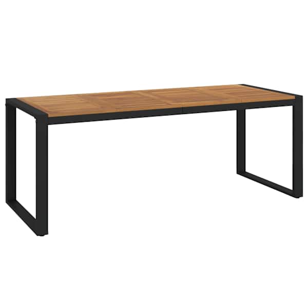 vidaXL aialaud U-kujuliste jalgadega, 200 x 90 x 75 cm, akaatsiapuit