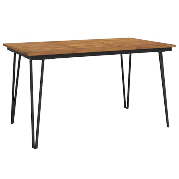 vidaXL aialaud peente jalgadega, 140x80x75 cm, akaatsiapuit