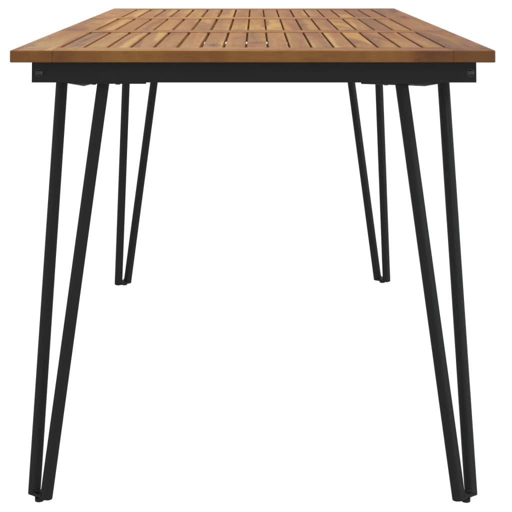 Garden Table With Hairpin Legs 140x80x75 Cm Solid Wood Acacia VidaXL 15 width=274