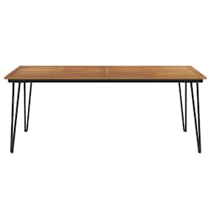 Zahradní stůl s nohami typu hairpin 200x90x75 cm masivní akácie - obrázek 3