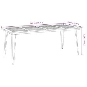 Zahradní stůl s nohami typu hairpin 200x90x75 cm masivní akácie - obrázek 8