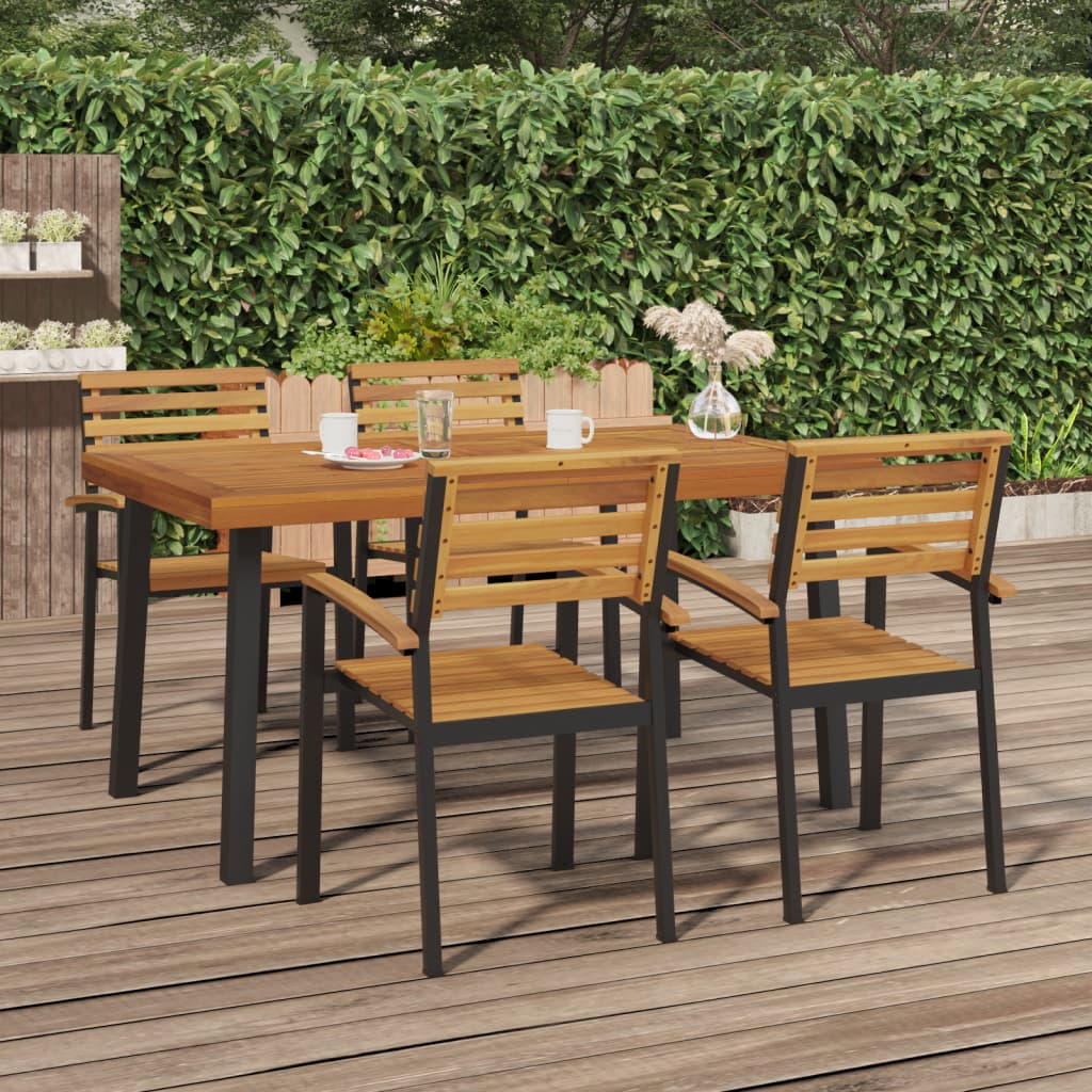 vida XL Gartentisch 150x 90x 75 cm Massivholz Akazie