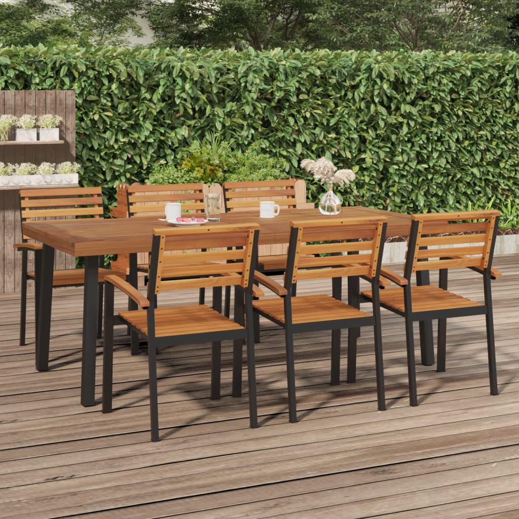 vida XL Gartentisch 200x 100x 75 cm Massivholz Akazie