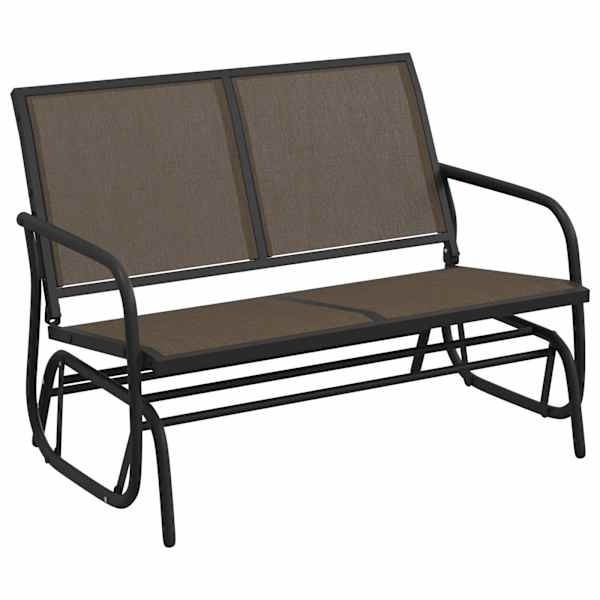 vidaXL liuglev aiapink, pruun, 120,5x76x86,5 cm, tekstileen ja teras