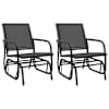 vidaXL liuglevad aiatoolid 2 tk, must, 61x76x87 cm, tekstileen/teras
