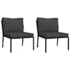 vidaXL aiatoolid hallide patjadega, 2 tk, 60 x 74 x 79 cm, teras