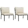 vidaXL aiatoolid liivakarva patjadega, 2 tk, 60 x 74 x 79 cm, teras
