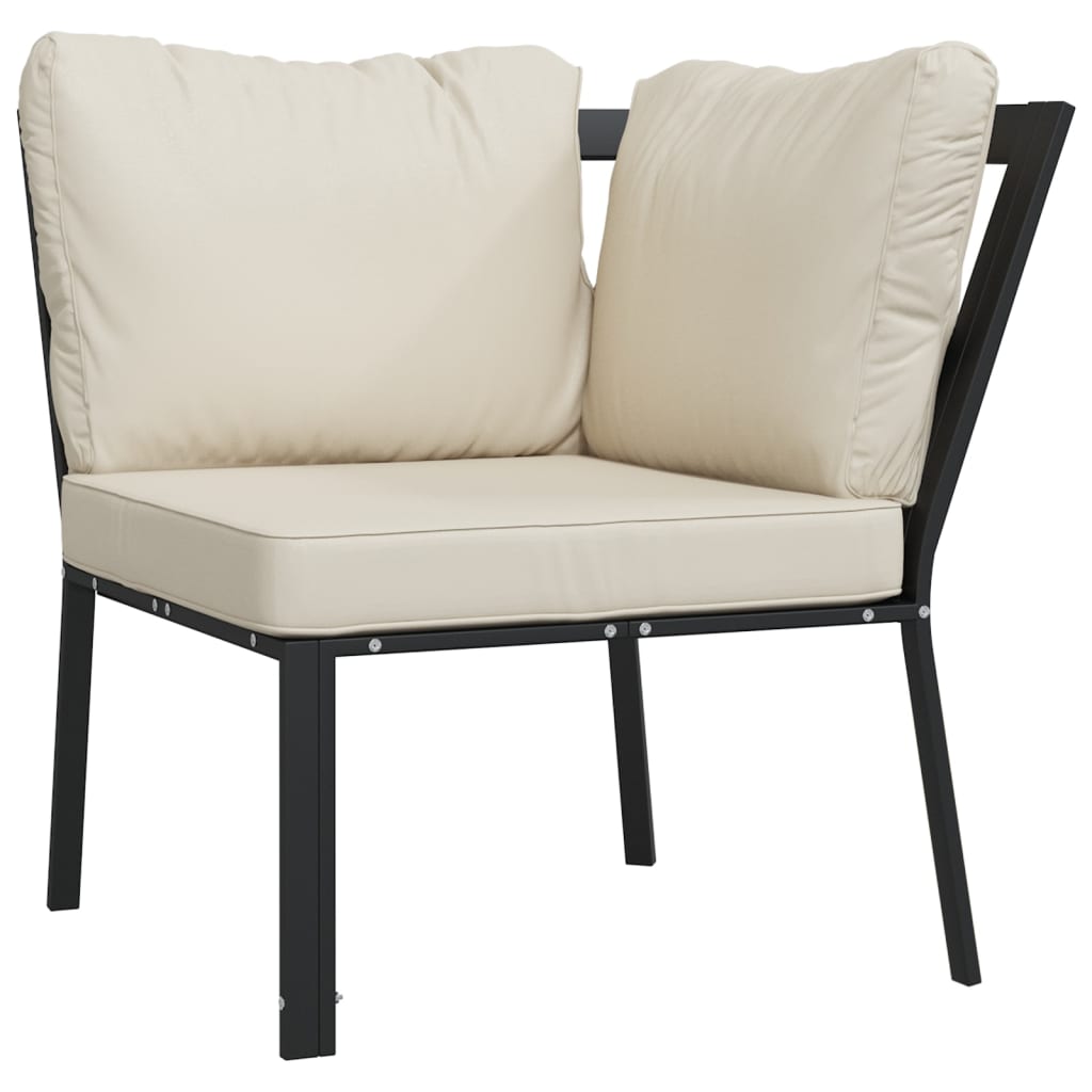 Image of vidaXL Garden Chair with Sand Cushions 76x76x79 cm Steel