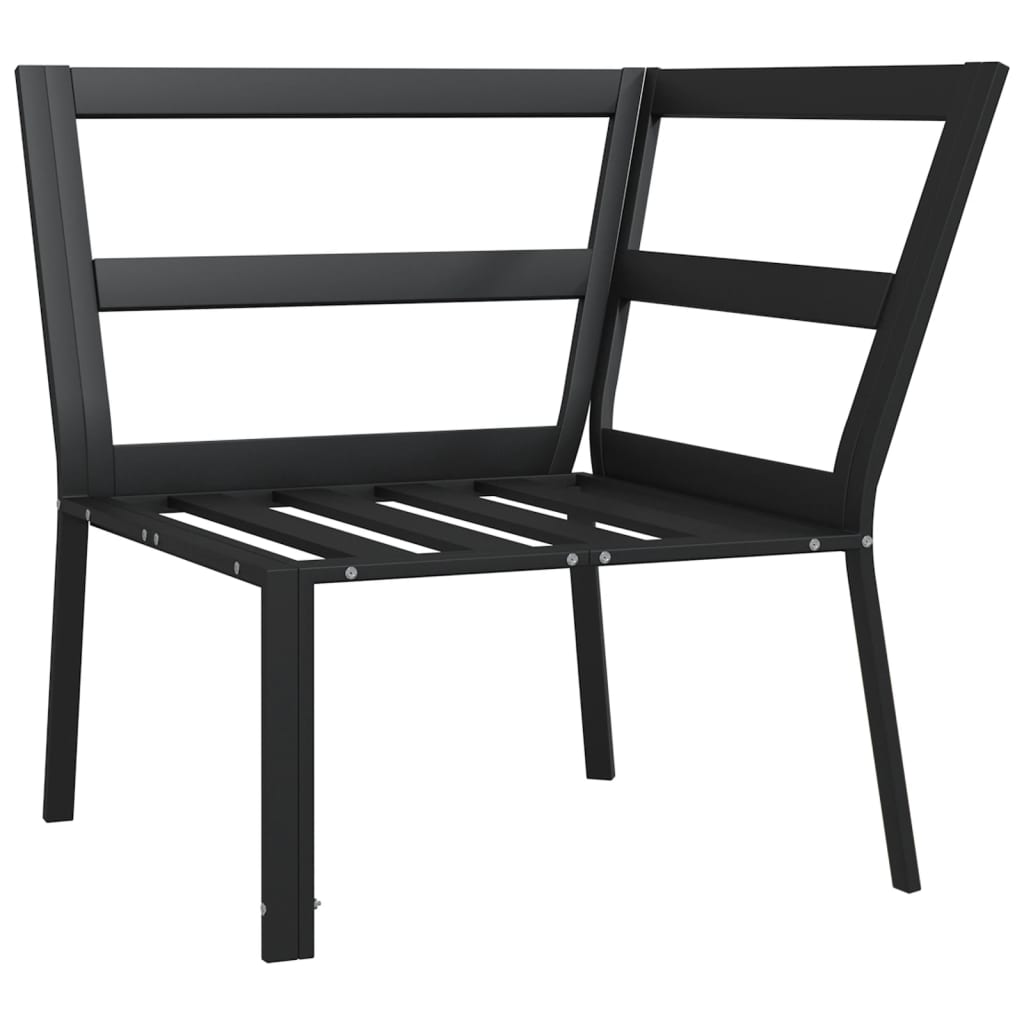 vidaXL Tuinstoel met zandkleurige kussens 76x76x79 cm staal, foto 4