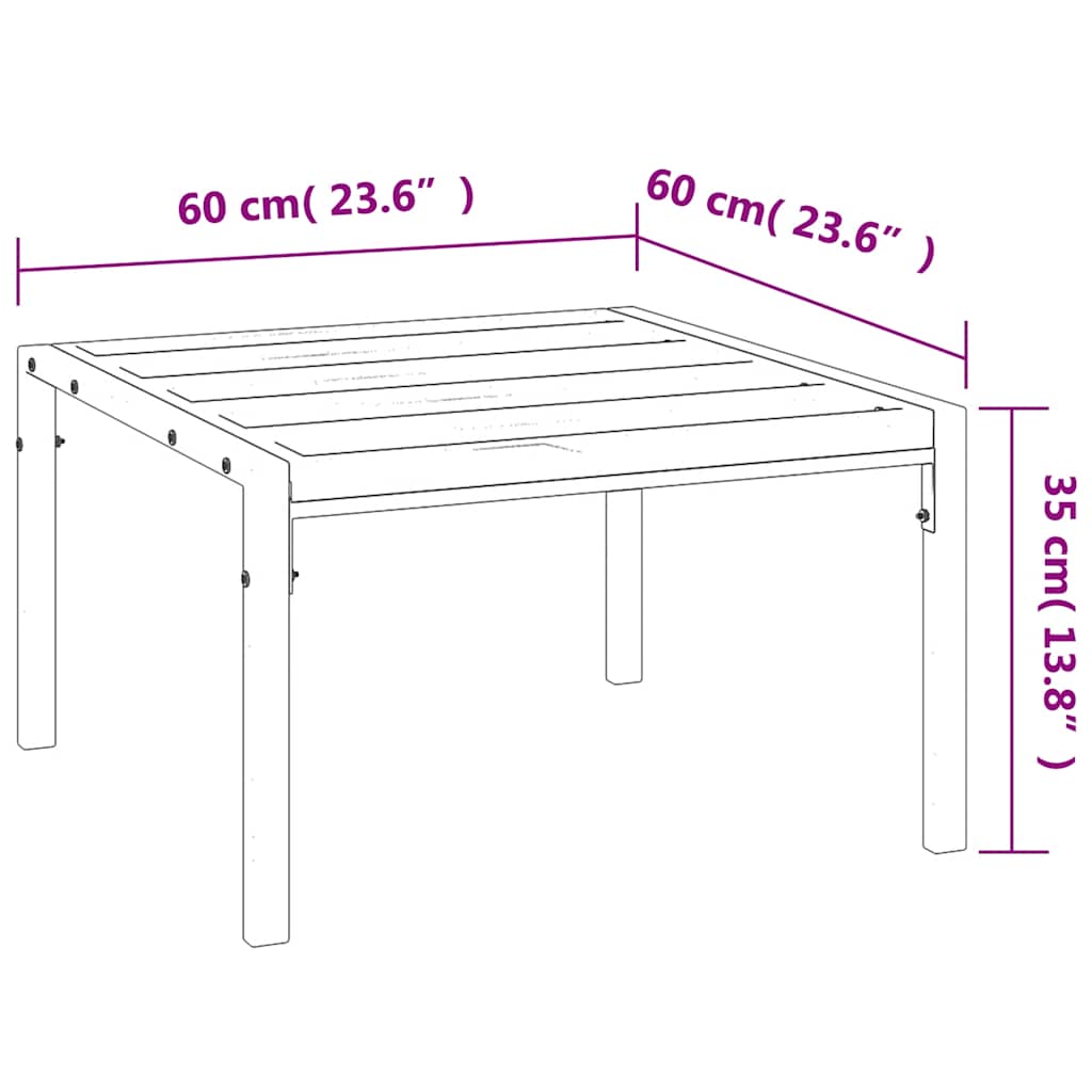 Garden Coffee Table Black 60x60x35 Cm Steel VidaXL 16 width=274