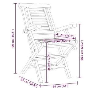 Skládací zahradní židle 2 ks 56x63x90 cm masivní teakové dřevo - obrázek 8