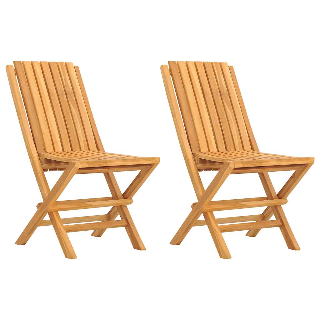 vidaXL Skládací zahradní židle 2 ks 47x47x89 cm masivní teakové dřevo