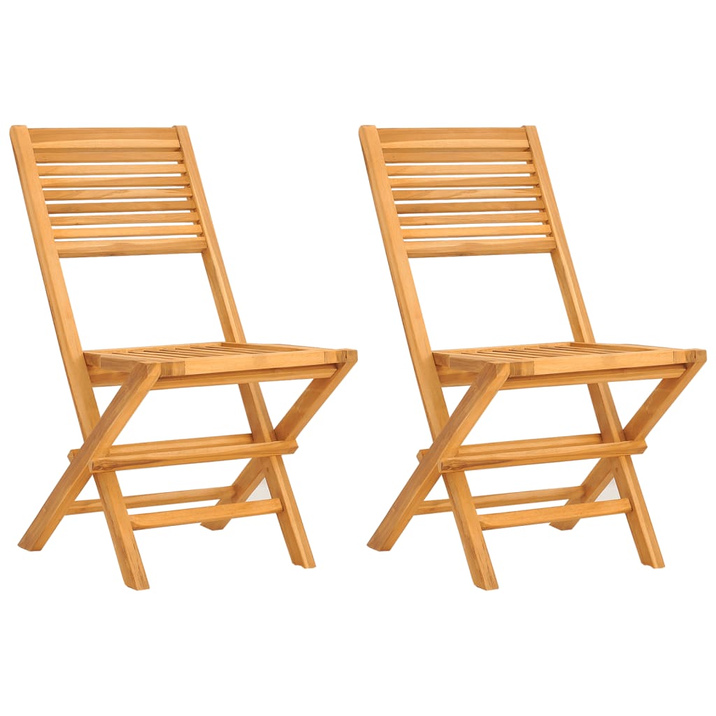 vidaXL Skládací zahradní židle 2 ks 47x62x90 cm masivní teakové dřevo