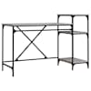 vidaXL riiulitega kirjutuslaud, hall Sonoma tamm, 135 x 50 x 90 cm