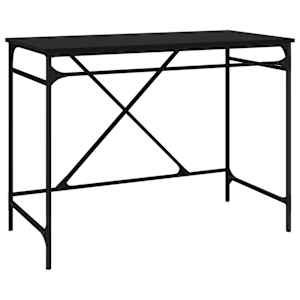 Psací stůl černý 100 x 50 x 75 cm kompozitní dřevo a železo - obrázek 2