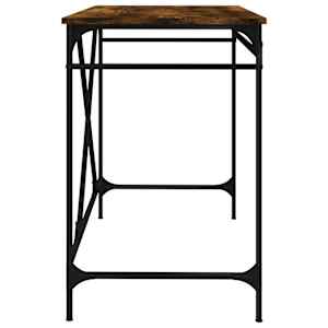 Psací stůl kouřový dub 100x50x75 cm kompozitní dřevo a železo - obrázek 6