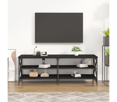 vidaXL Televizoriaus spintelė, juoda, 140x40x50cm, apdirbta mediena