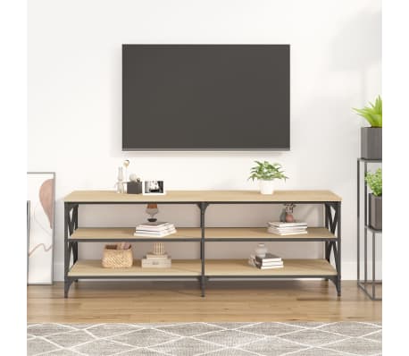 vidaXL Televizoriaus spintelė, ąžuolo, 140x40x50cm, apdirbta mediena