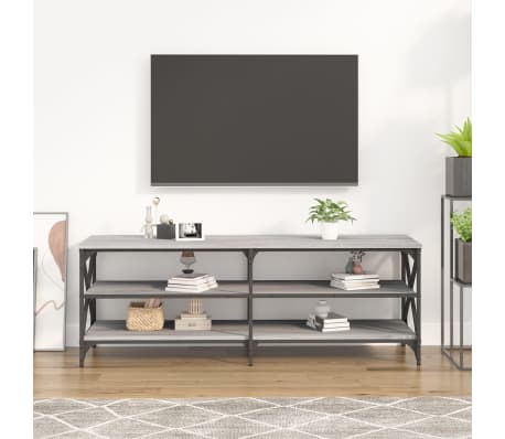 vidaXL TV Cabinet Grey Sonoma 140x40x50 cm Engineered Wood