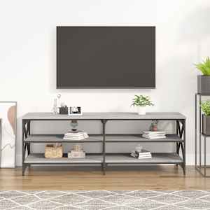 vidaXL TV Cabinet Grey Sonoma 140x40x50 cm Engineered Wood