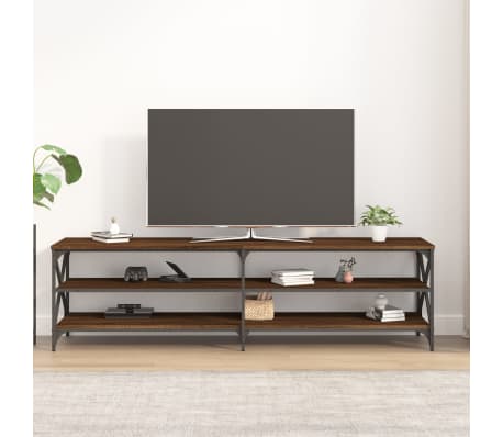 vidaXL TV-benk brun eik 180x40x50 cm konstruert tre