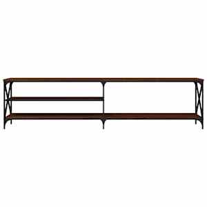 TV skříňka hnědý dub 200 x 40 x 50 cm kompozitní dřevo a kov - obrázek 5