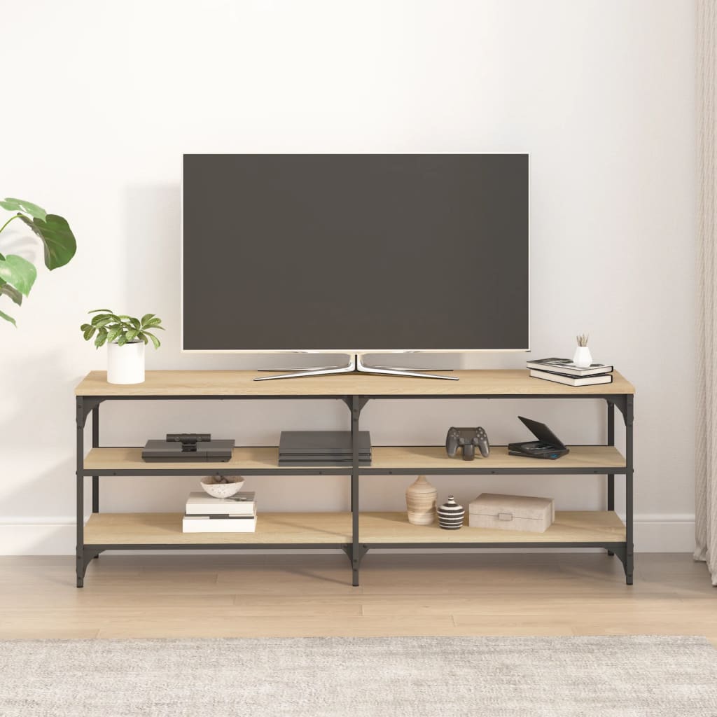 vidaXL Meuble TV chêne sonoma 140x30x50 cm bois d'ingénierie