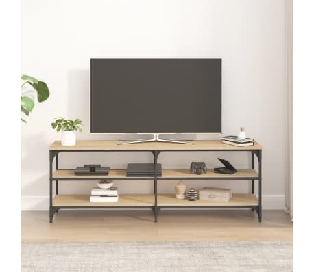 vidaXL Tv-meubel 140x30x50 cm bewerkt hout sonoma eikenkleurig