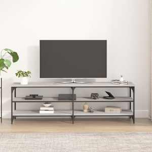 TV skříňka šedá sonoma 160 x 30 x 50 cm kompozitní dřevo - obrázek 3