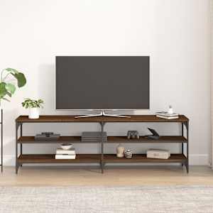 vidaXL TV ormarić Smeđi hrast 160x30x50 cm konstruirano drvo