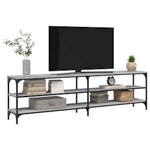 TV skříňka šedá sonoma 180 x 30 x 50 cm kompozitní dřevo a kov - obrázek 4