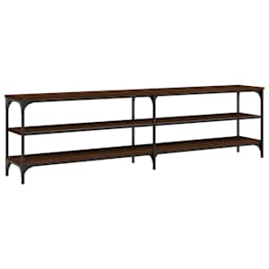 TV skříňka hnědý dub 180 x 30 x 50 cm kompozitní dřevo a kov - obrázek 2