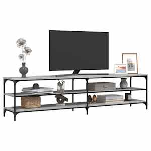 TV skříňka šedá sonoma 200 x 30 x 50 cm kompozitní dřevo a kov - obrázek 4