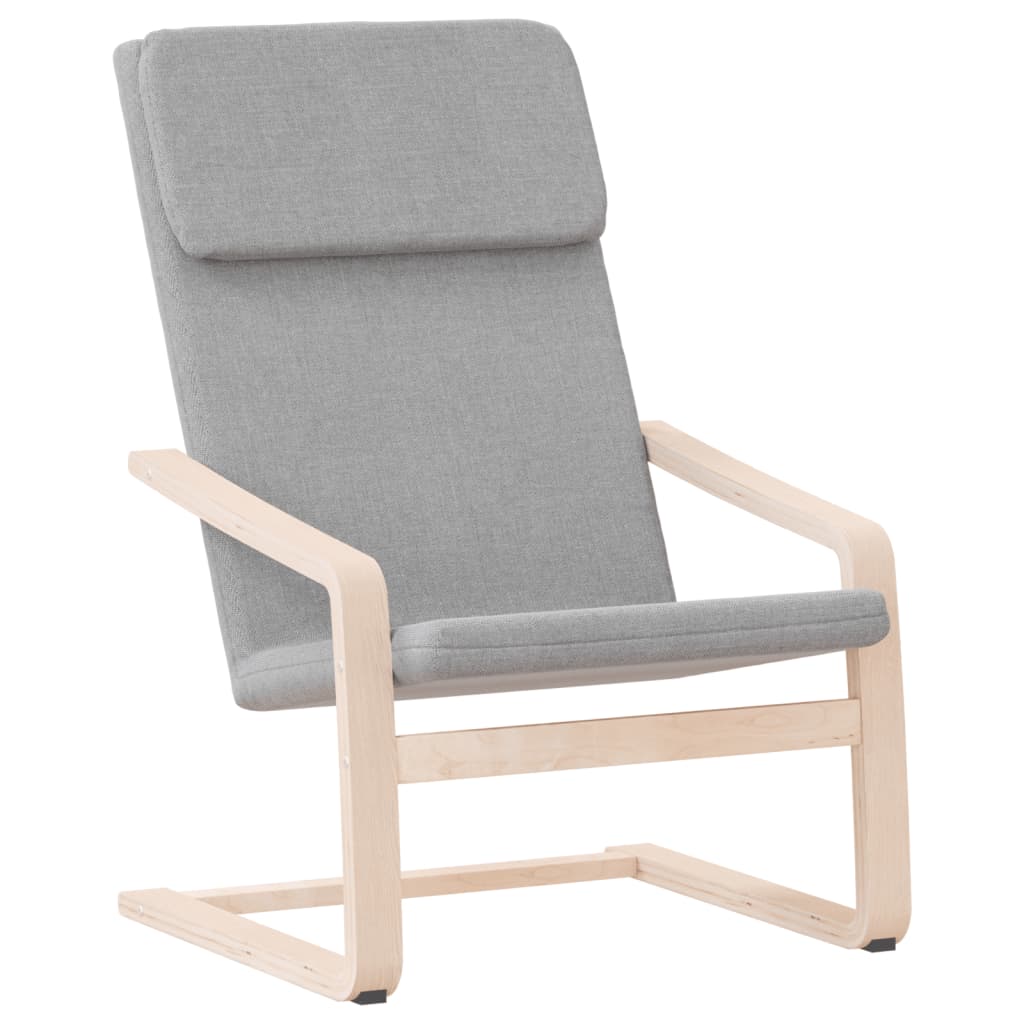 vidaXL Relaxační židle světle šedá textil