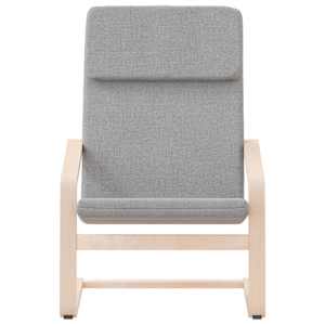 Relaxační židle světle šedá textil - obrázek 4