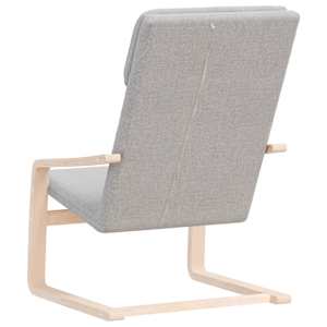 Relaxační židle světle šedá textil - obrázek 6