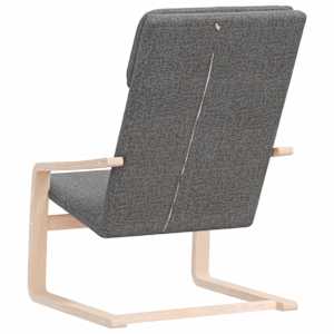 Relaxační židle tmavě šedá textil - obrázek 6