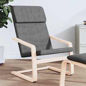 Relaxační židle tmavě šedá textil - obrázek 1