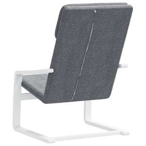Relaxační židle tmavě šedá textil - obrázek 6