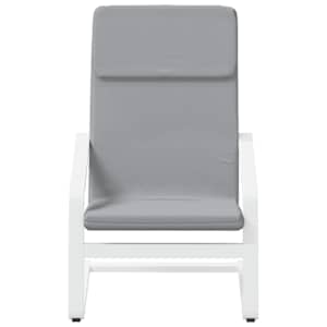 Relaxační židle světle šedá textil - obrázek 4