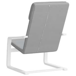 Relaxační židle světle šedá textil - obrázek 6