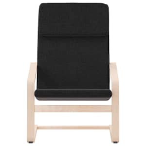 Relaxační židle černá textil - obrázek 4