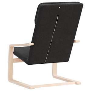 Relaxační židle černá textil - obrázek 6