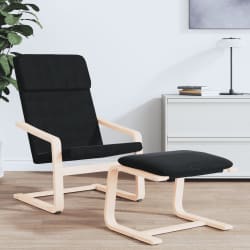 vidaXL Relaxing Chair Black Fabric