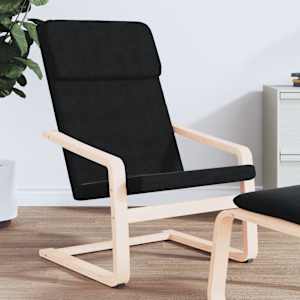 Relaxační židle černá textil - obrázek 1