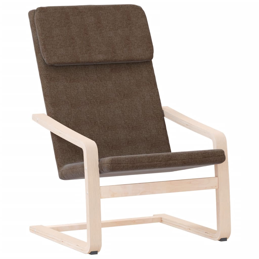 vidaXL Relaxační židle tmavě hnědá textil
