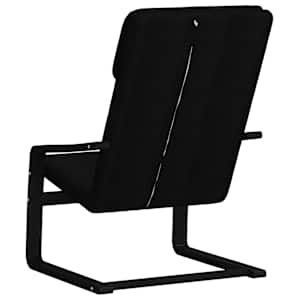 Relaxační židle černá textil - obrázek 6