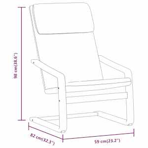 Relaxační židle černá textil - obrázek 9